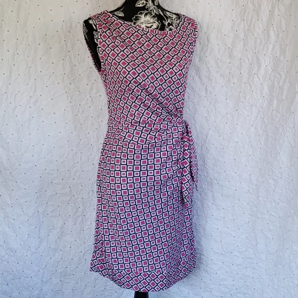 DVF faux wrap sleeveless dress size 0 - Picture 1 of 9